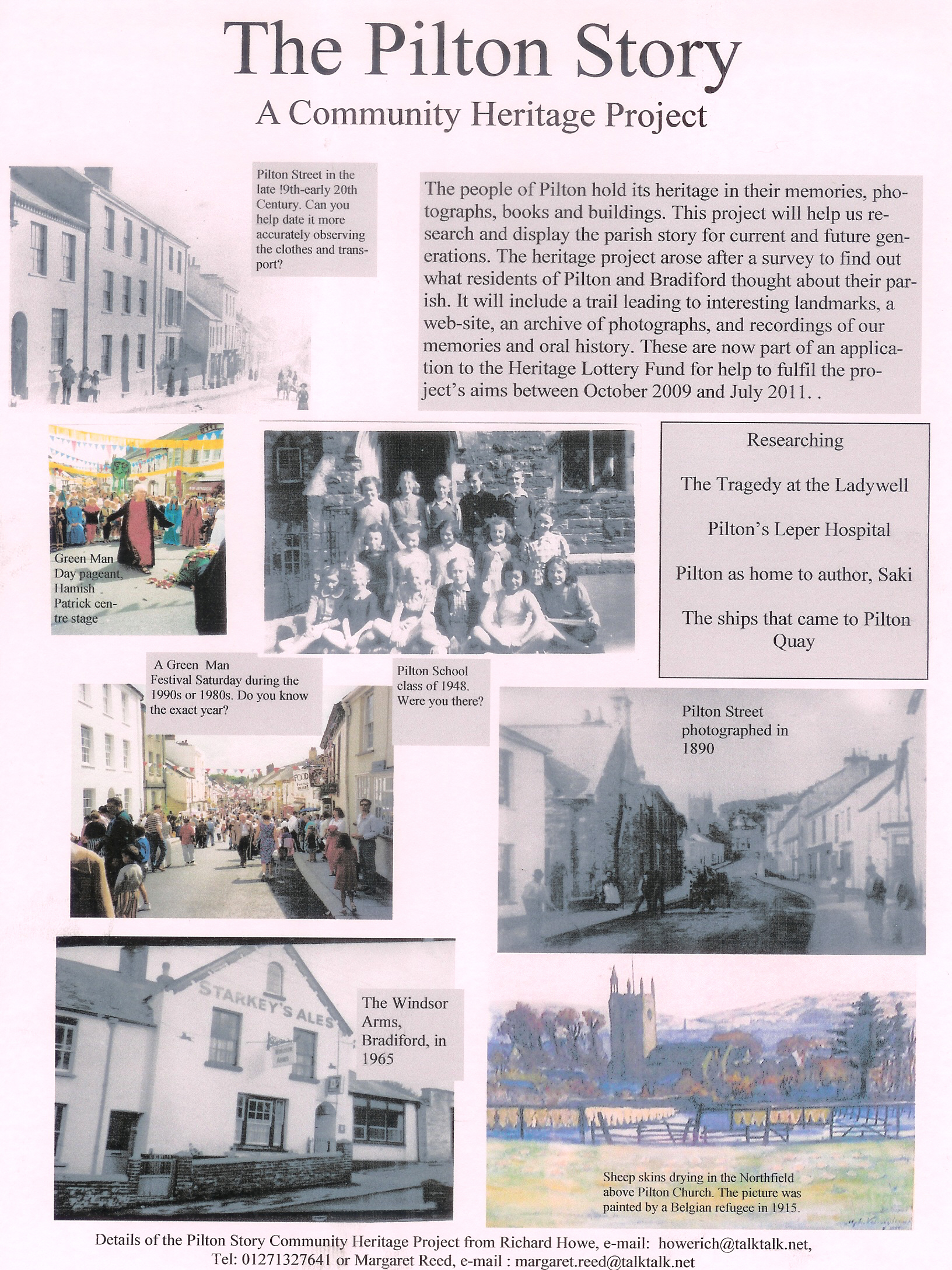 The original flyer of the Pilton Story