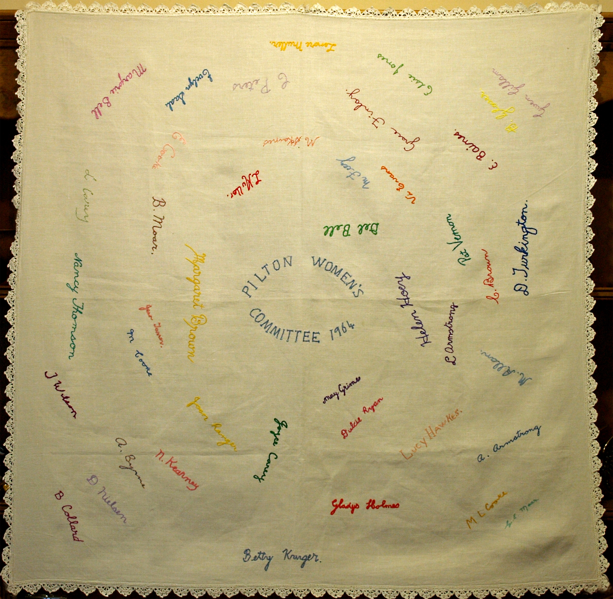 PILTON WOMEN'S COMMITTEE 1964 EMBROIDERY