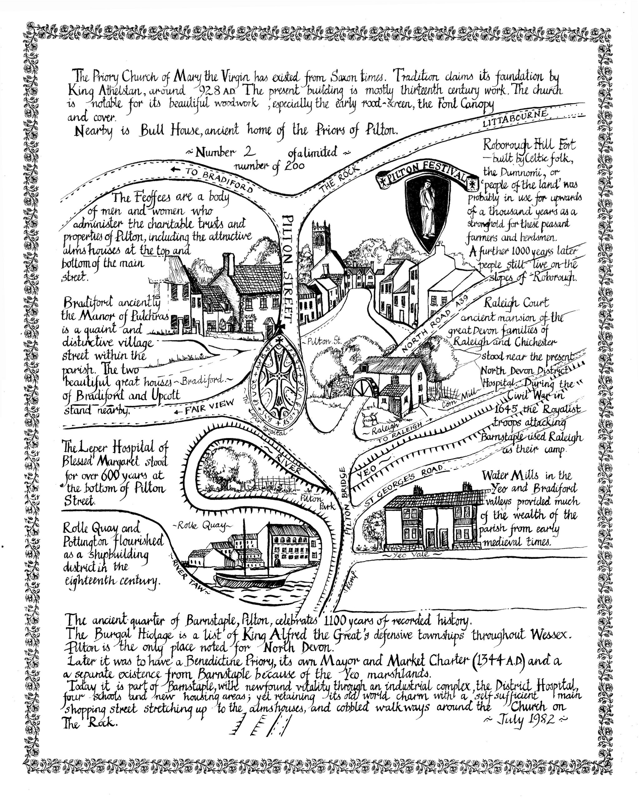 Map of Pilton Festival, 1982