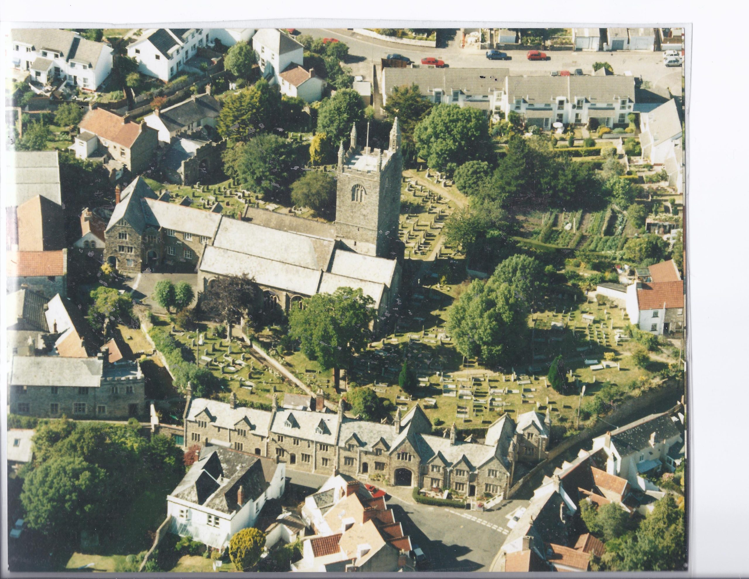 Aerial View of St Mary's Church, Pilton