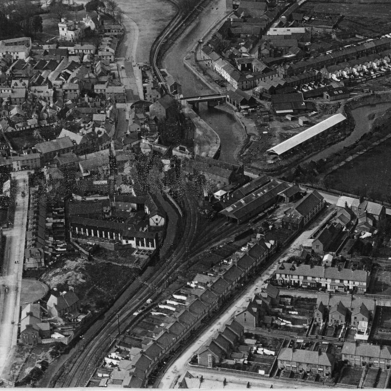 Aerial View of the Lynton & Barnstaple Railway Headquarters in the 1920s with Rolle Quay and Yeo Vale