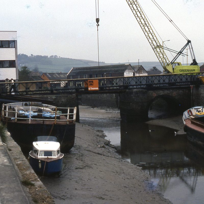Reconstruction of Rolle Street (Braunton) Bridge over the River Yeo around 1984