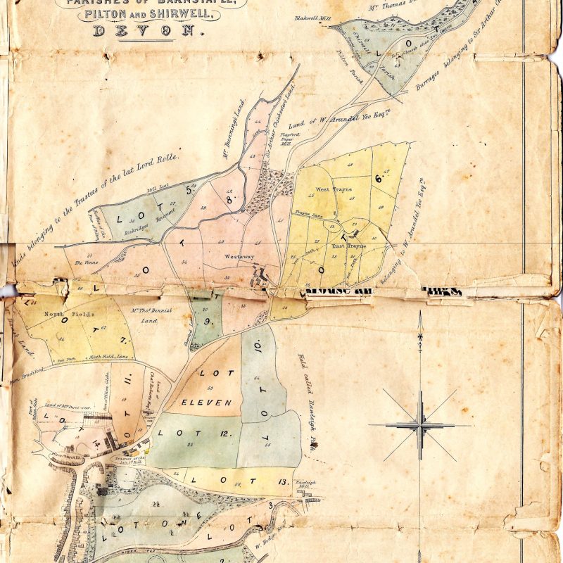 Plan of the Pilton House Estate sold by auction in October 1849
