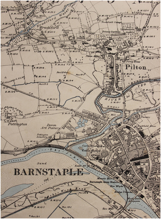 OS Map Accompanying 'The Origins of Barnstaple and Pilton'