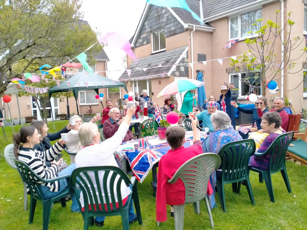 Coronation Tea Party for King Charles III in Pilton Almshouses 7th May 2023